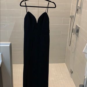 Black maxi gown by Lovers and Friends